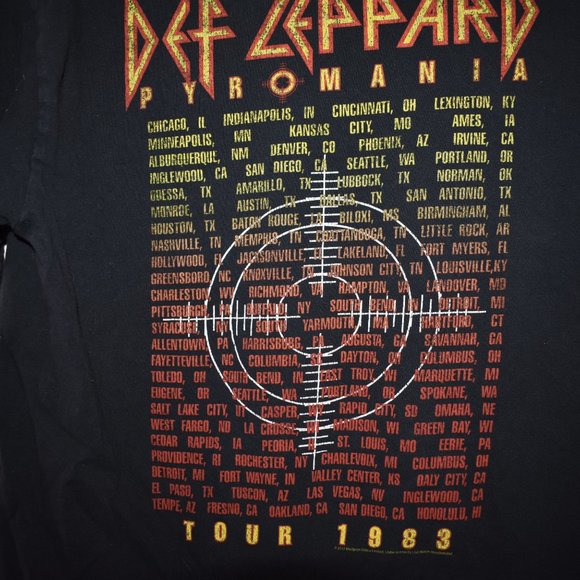 Def Leppard Blazing Thru America Tour Music Rock Metal Album Mens T Shirt - Picture 5 of 5